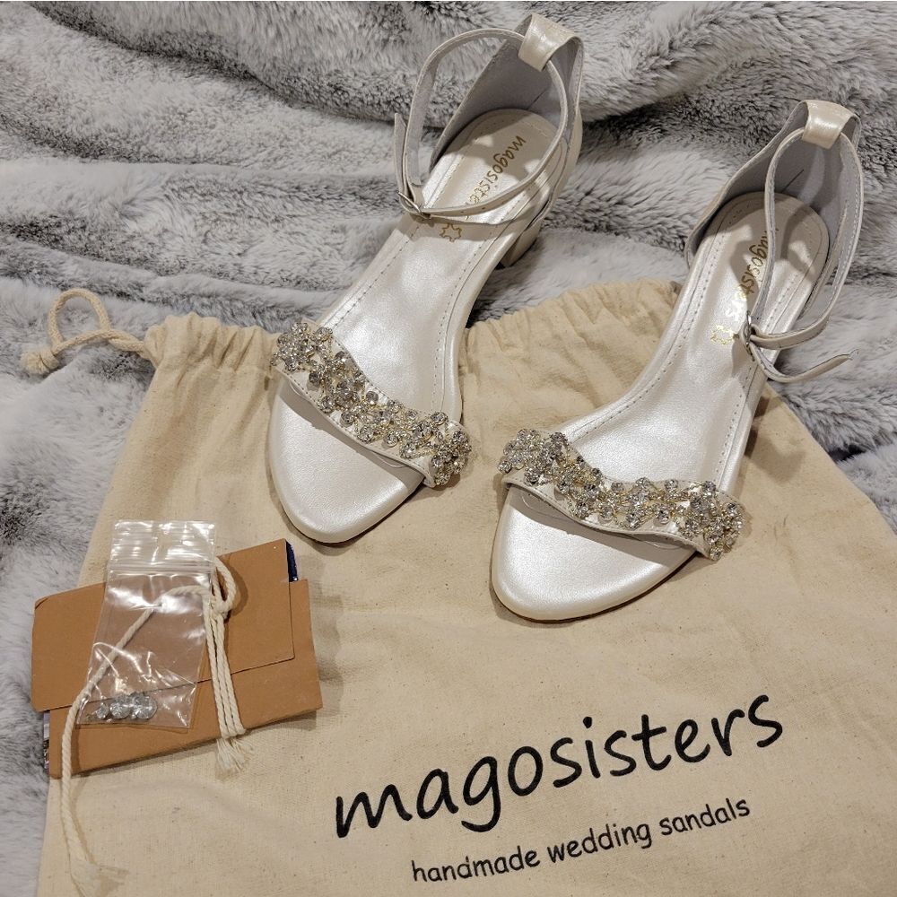 Magosisters handmade wedding shoes, size 8/39